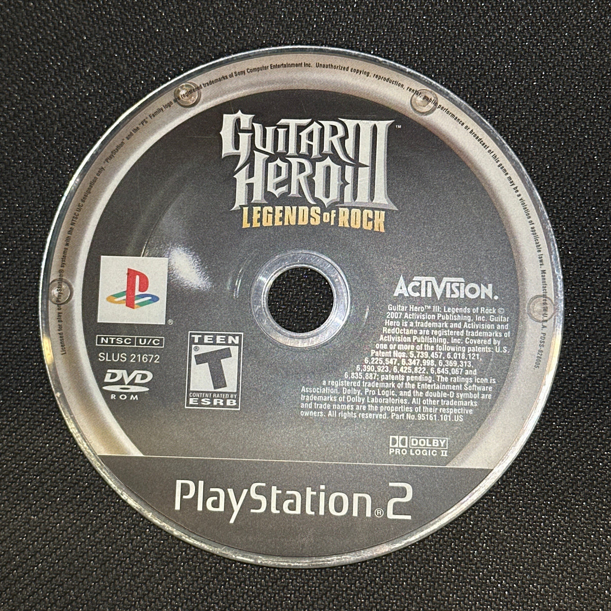 Guitar Hero III Legends of Rock for PlayStation 2 (Loose Disc)