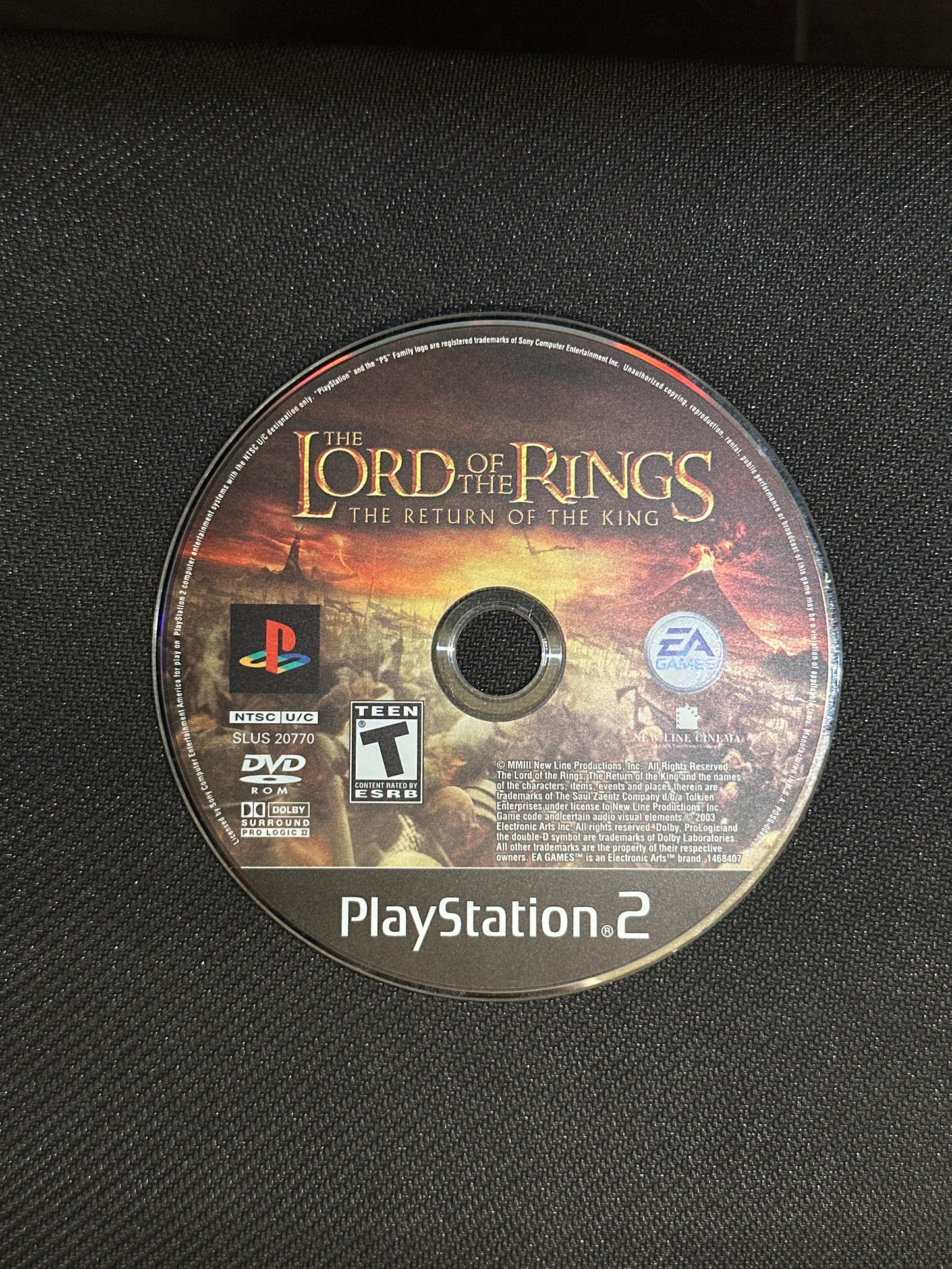 The Lord of the Rings: Return of the King for PlayStation 2 (Loose Disc)