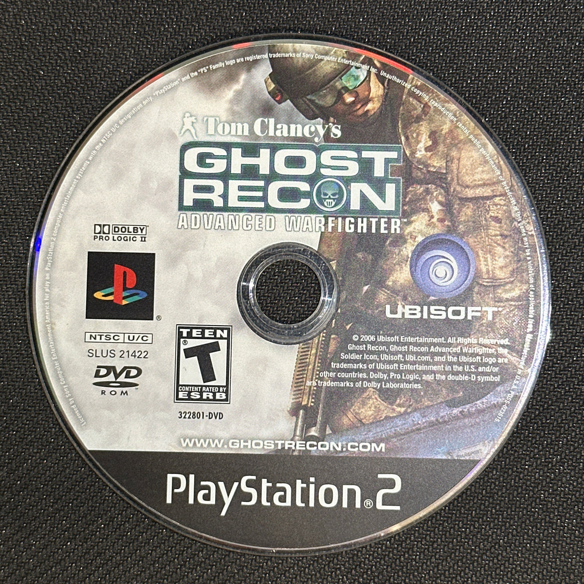 Tom Clancy's Ghost Recon Advanced Warfighter for PlayStation 2 (loose disc)
