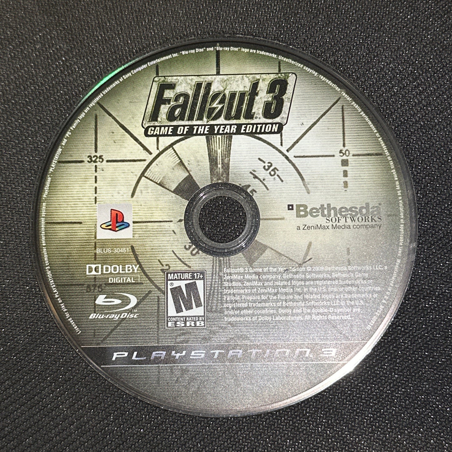Fallout 3 Game of the Year for PlayStation 3 (Loose Disc)