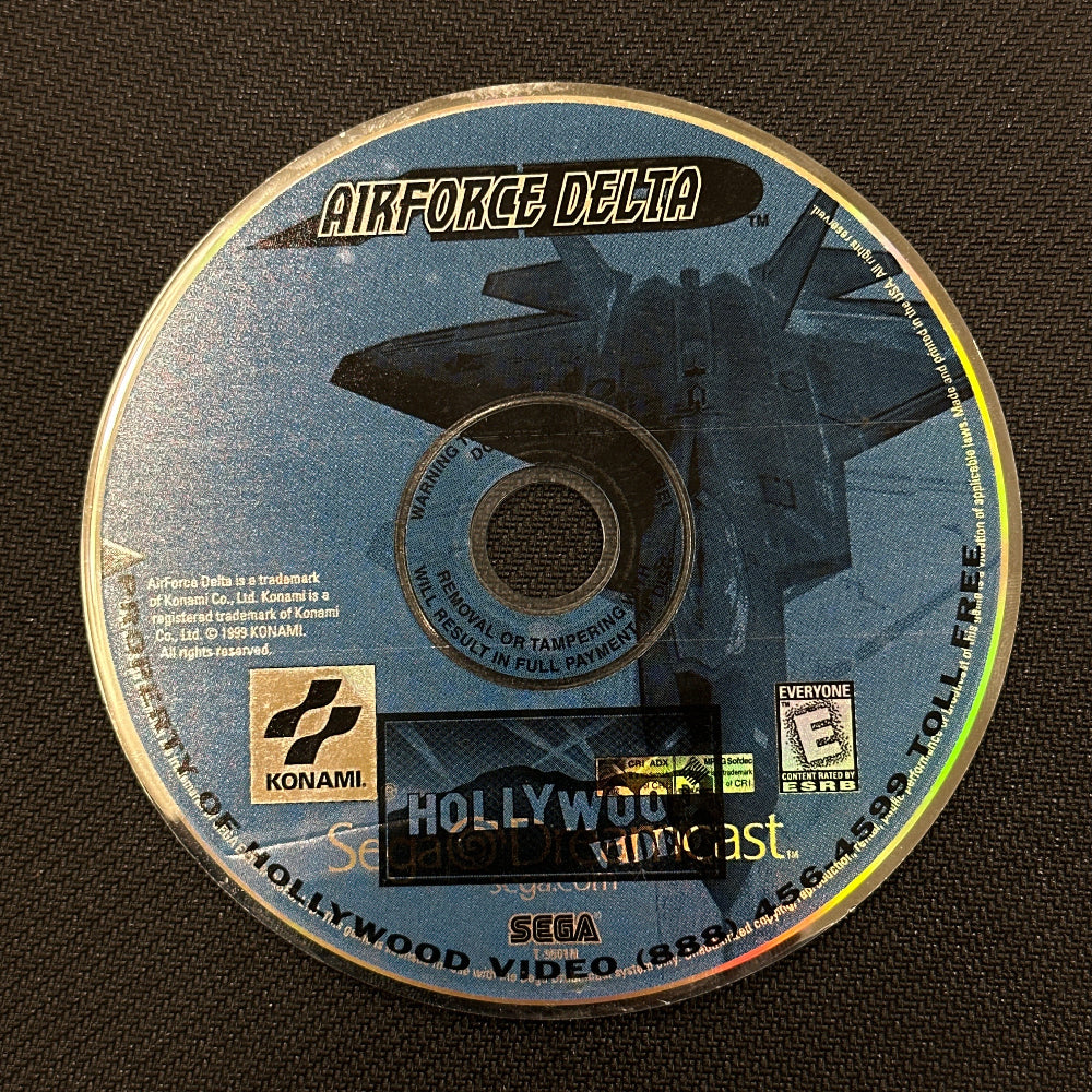 Vintage Sega CD with 'Airforce Delta' on a dark background