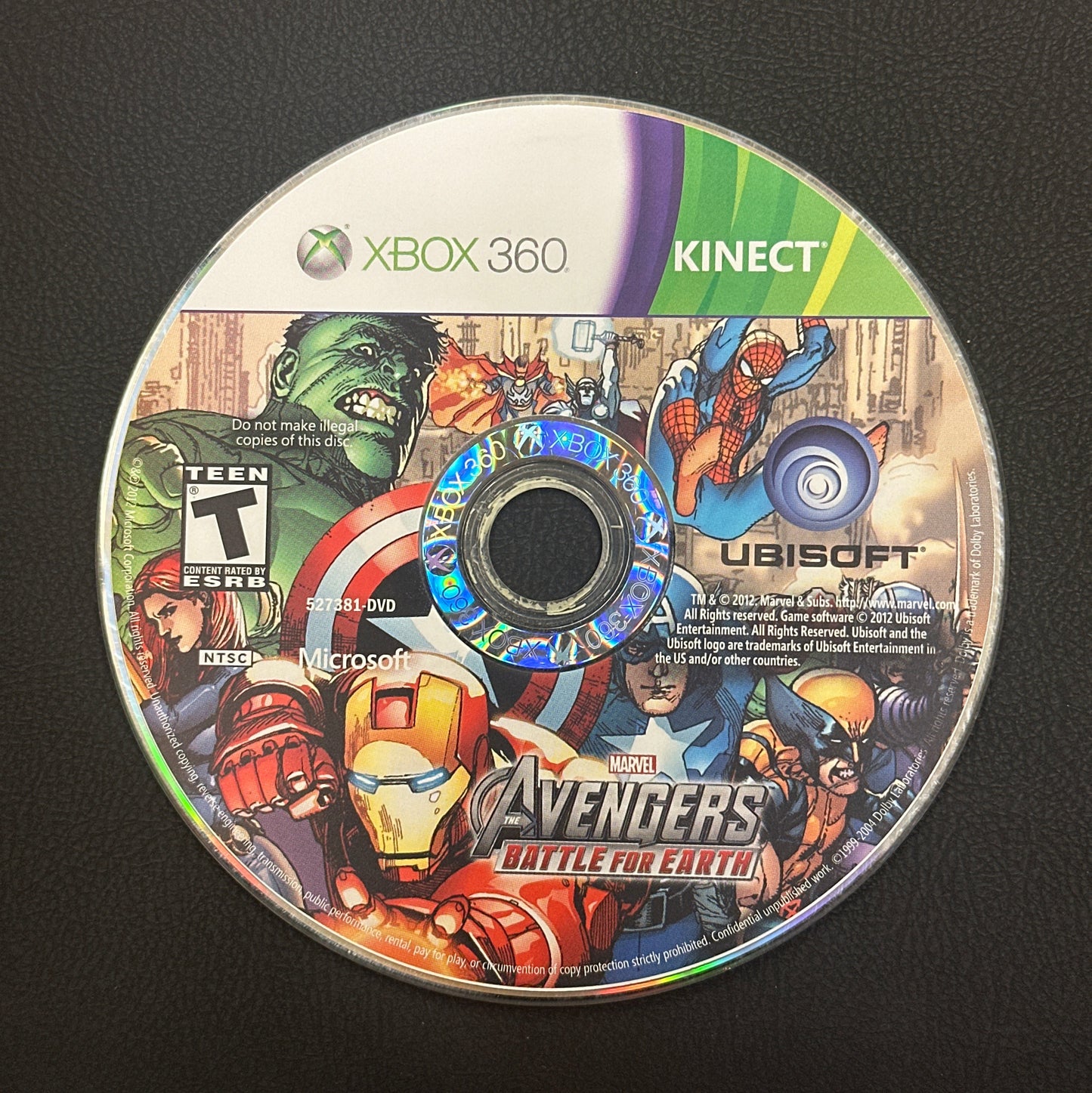 Video game disc for Xbox 360 with colorful graphics on a black background