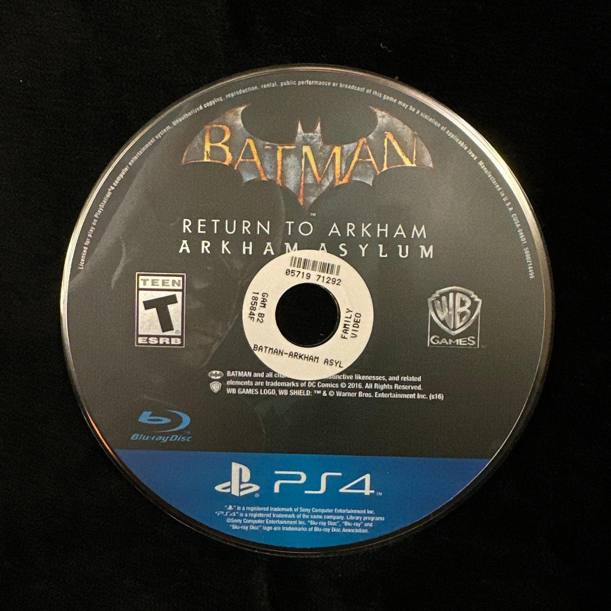 Batman Return to Arkham Arkham Asylum for PS4 (Loose Disc)