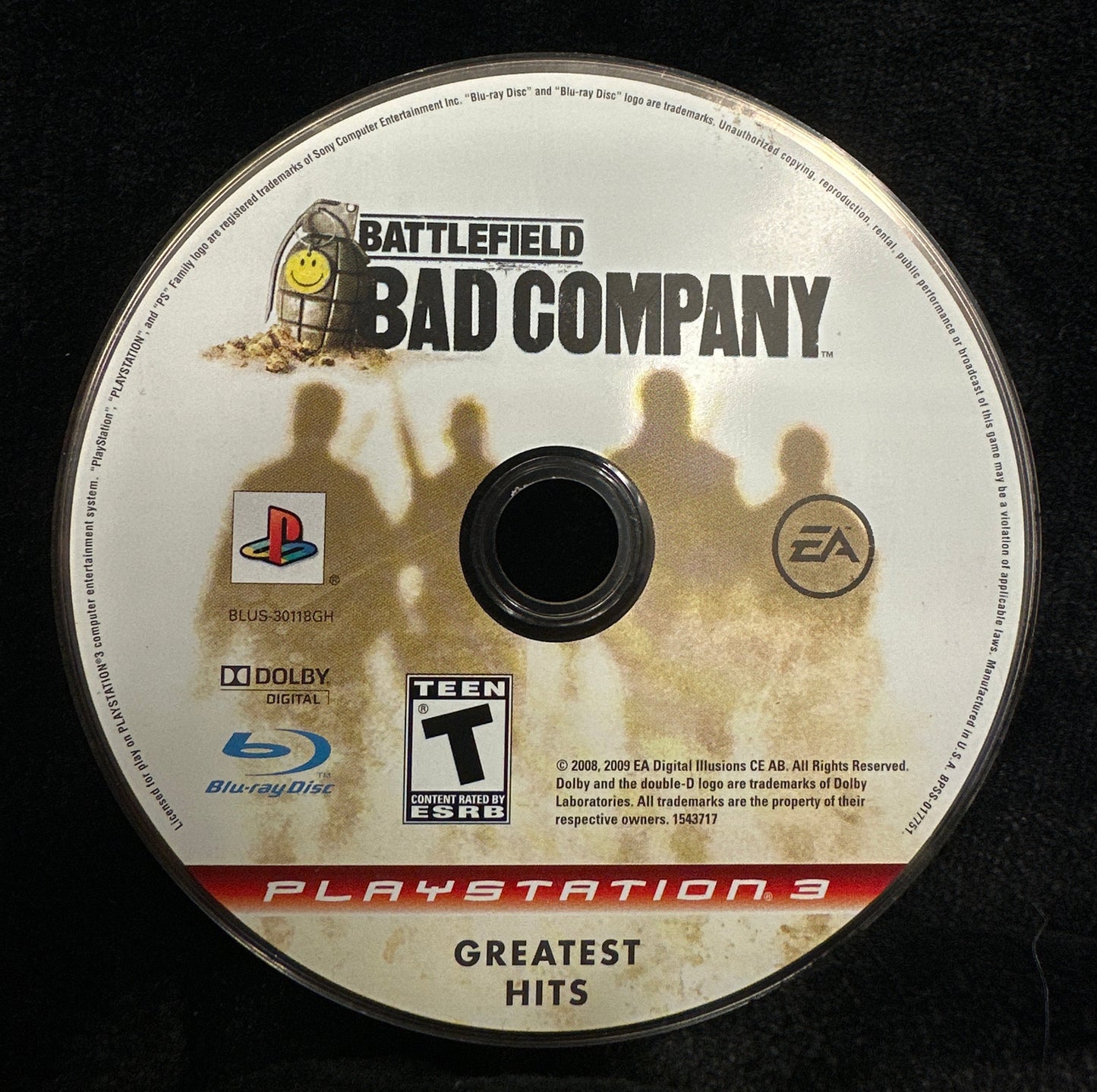Battlefield Bad Company (Greatest Hits) for PlayStation 3 (Loose Disc)