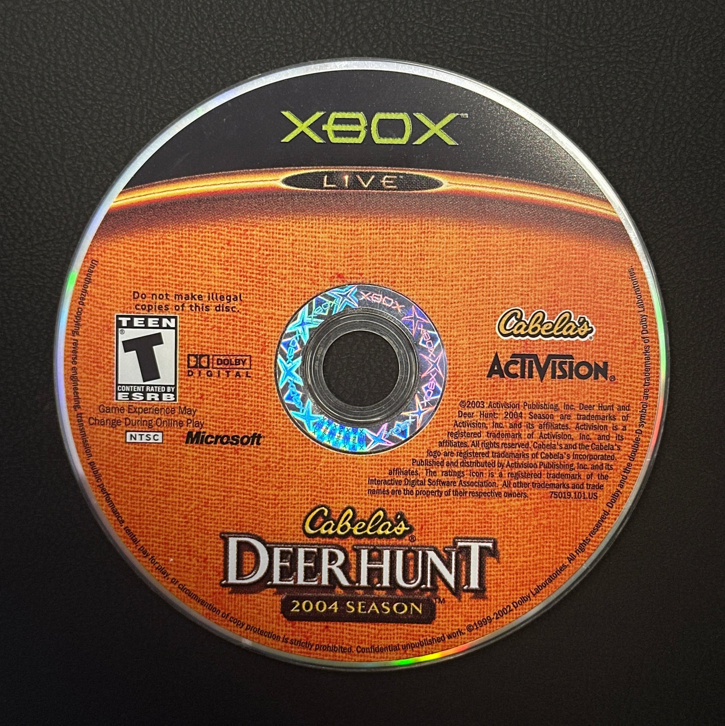 Cabela’s Deer Hunt 2004 Season for Xbox (Loose Disc)