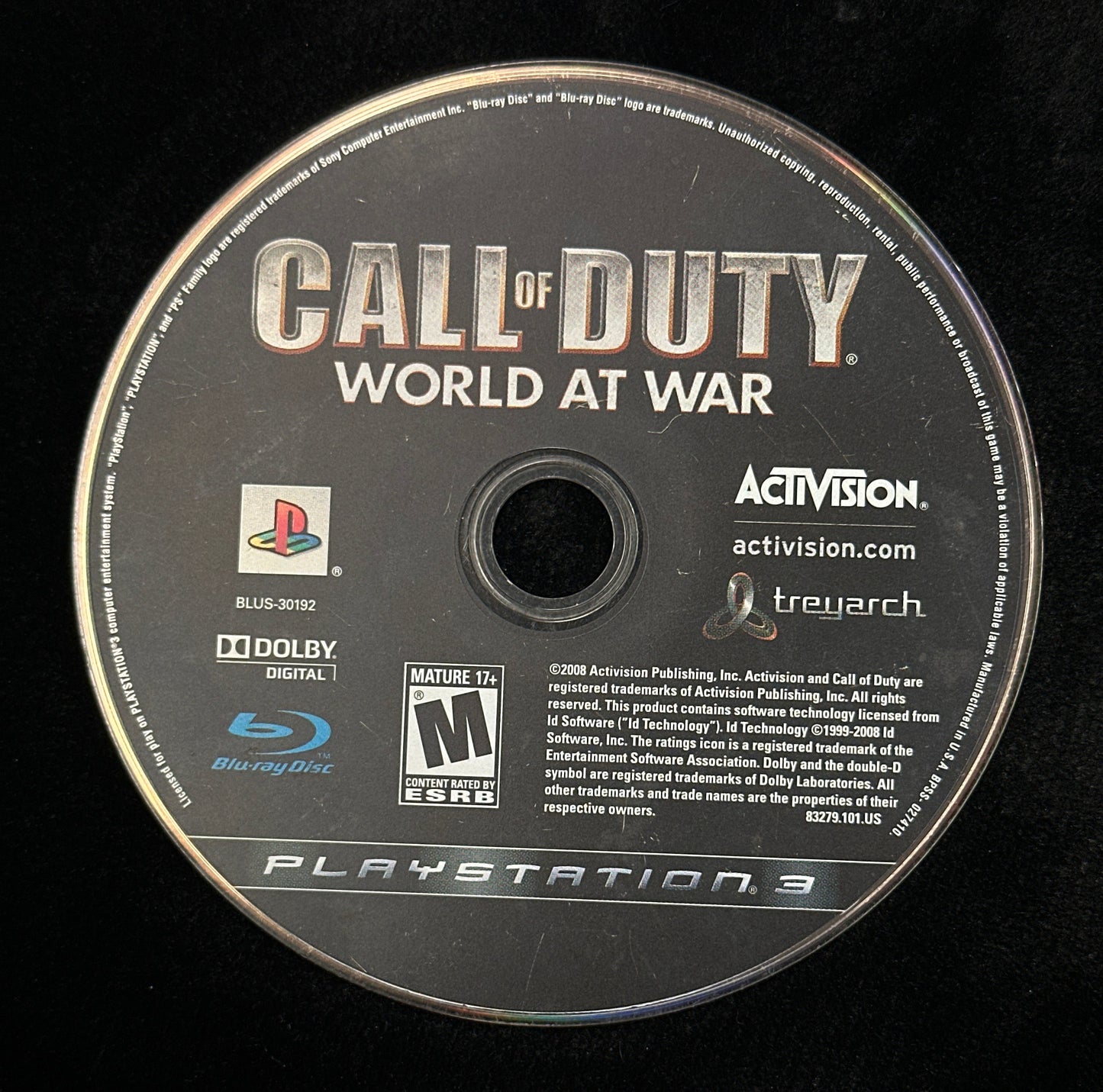 Call of Duty World at War for PlayStation 3 (Loose Disc)