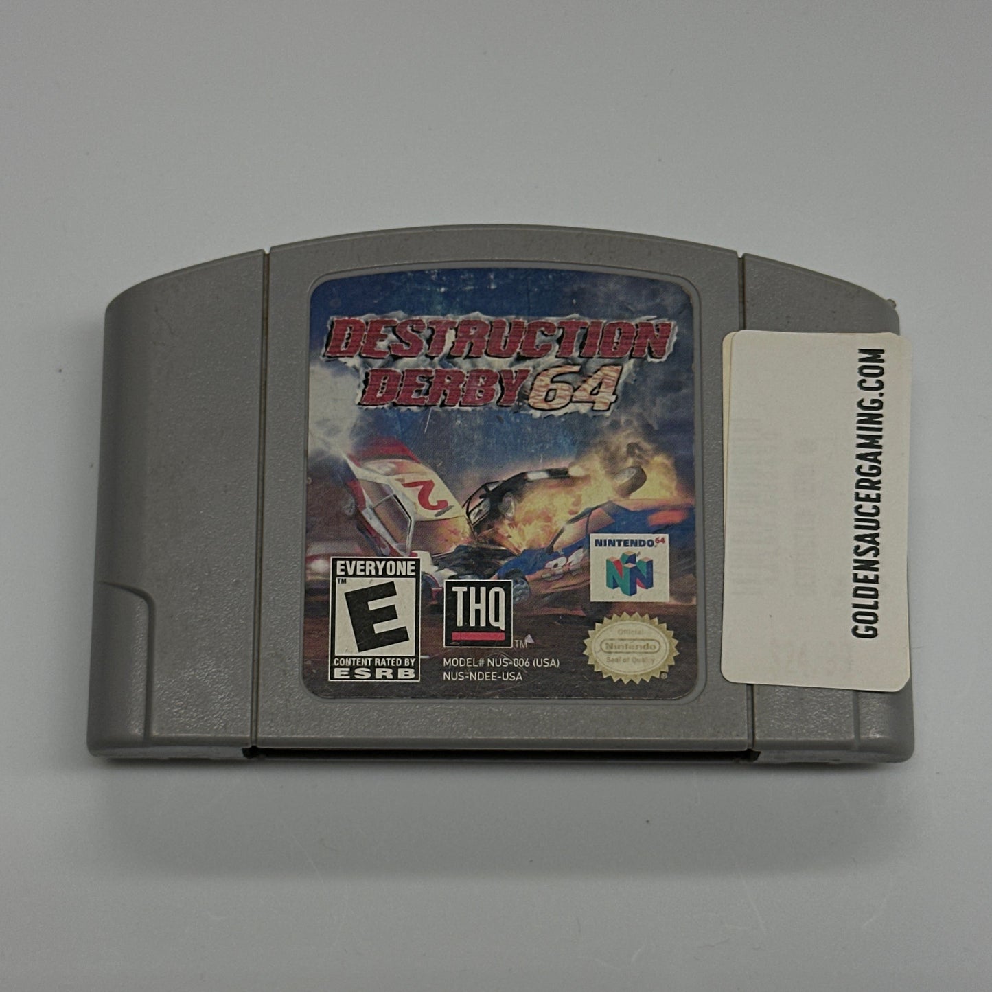 Game cartridge for a Nintendo console on a white background