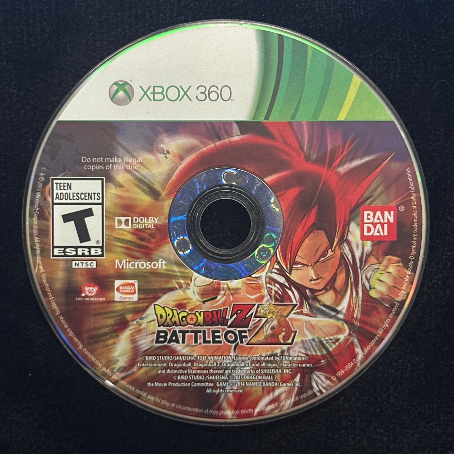 Dragon Ball Z: Battle of Z for Xbox360 (Loose Disc)