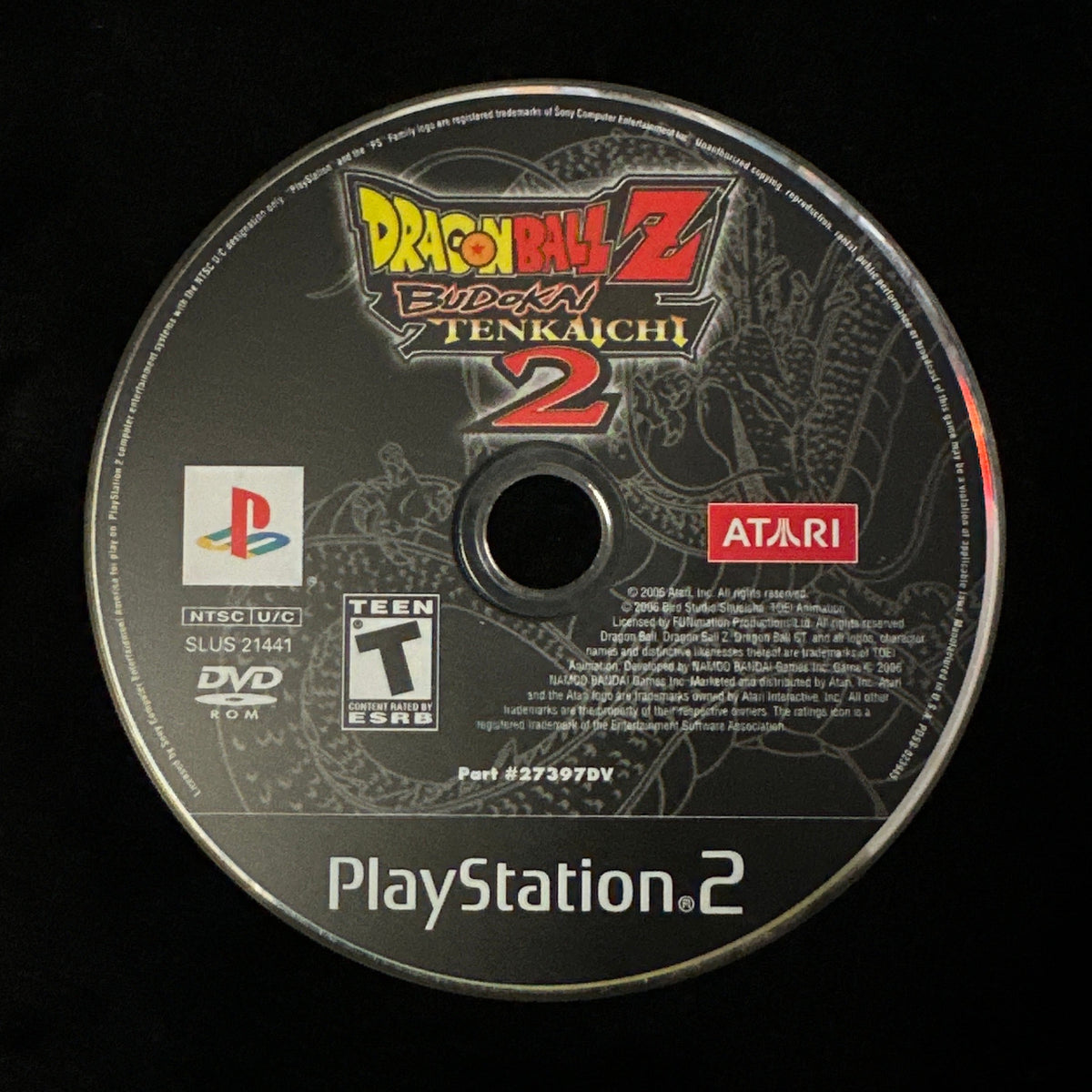 Dragon Ball Z Budokai Tenkaichi 2 for PS2 (loose disc)