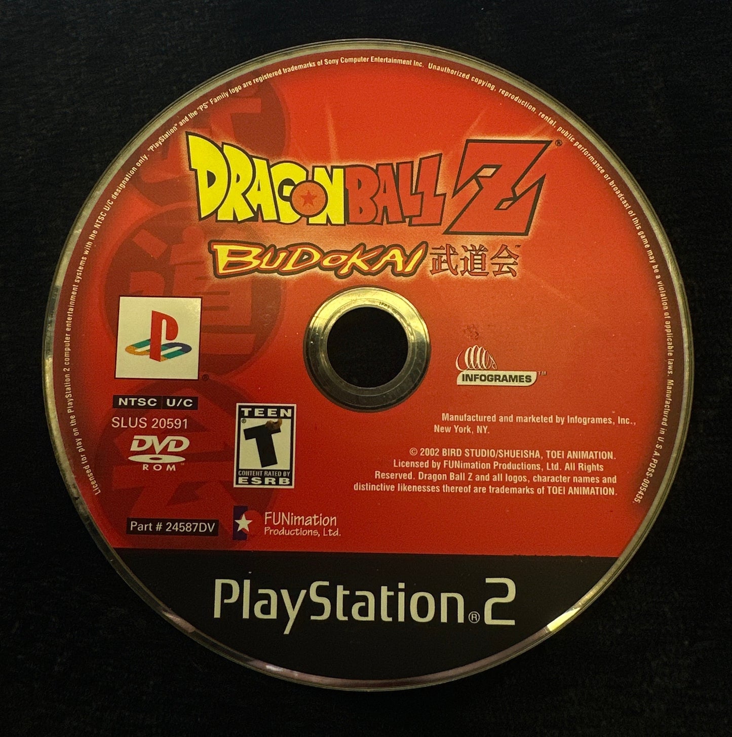 Dragon Ball Z Budokai for PlayStation 2 (Loose Disc)