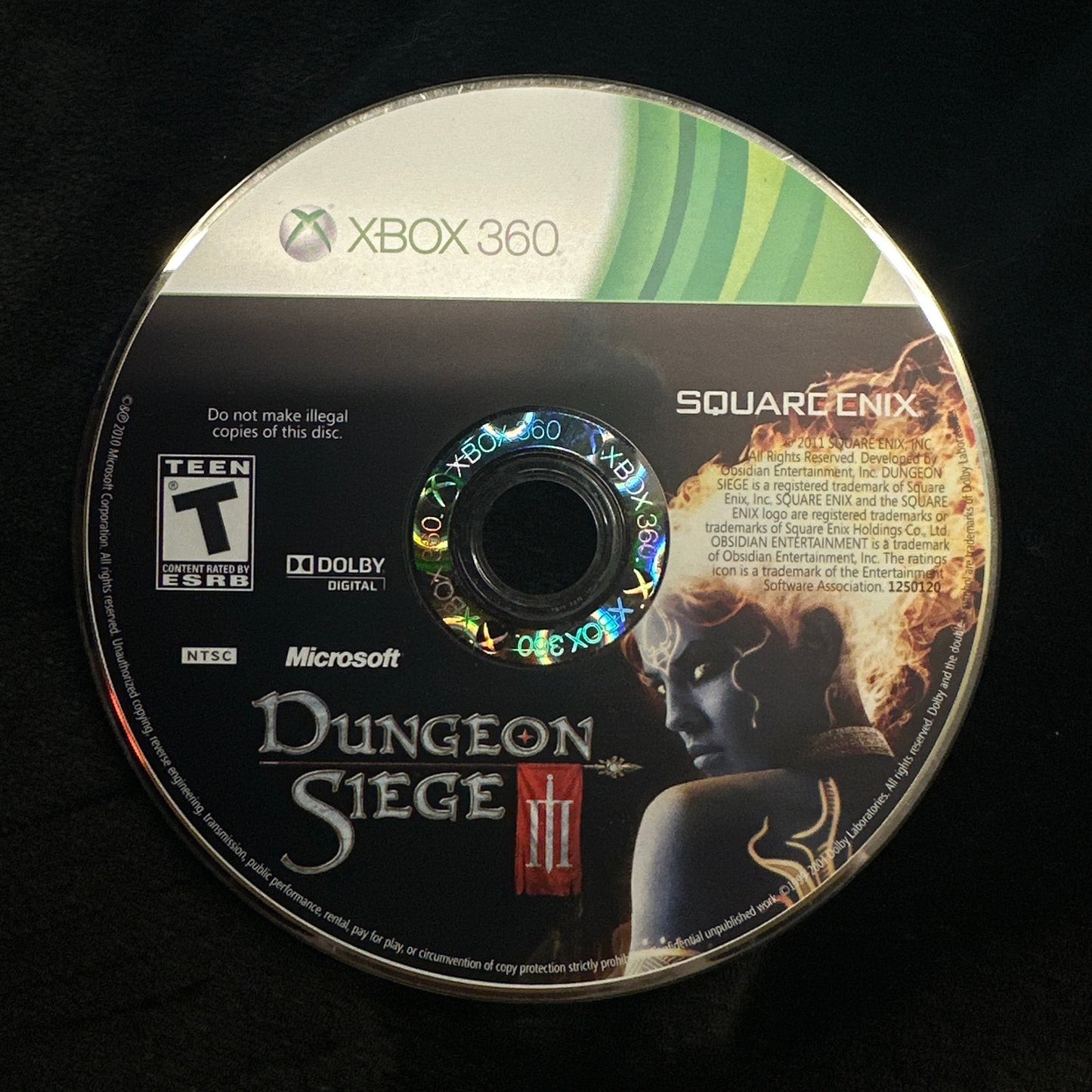 Dungeon Siege III for Xbox 360 (loose disc)
