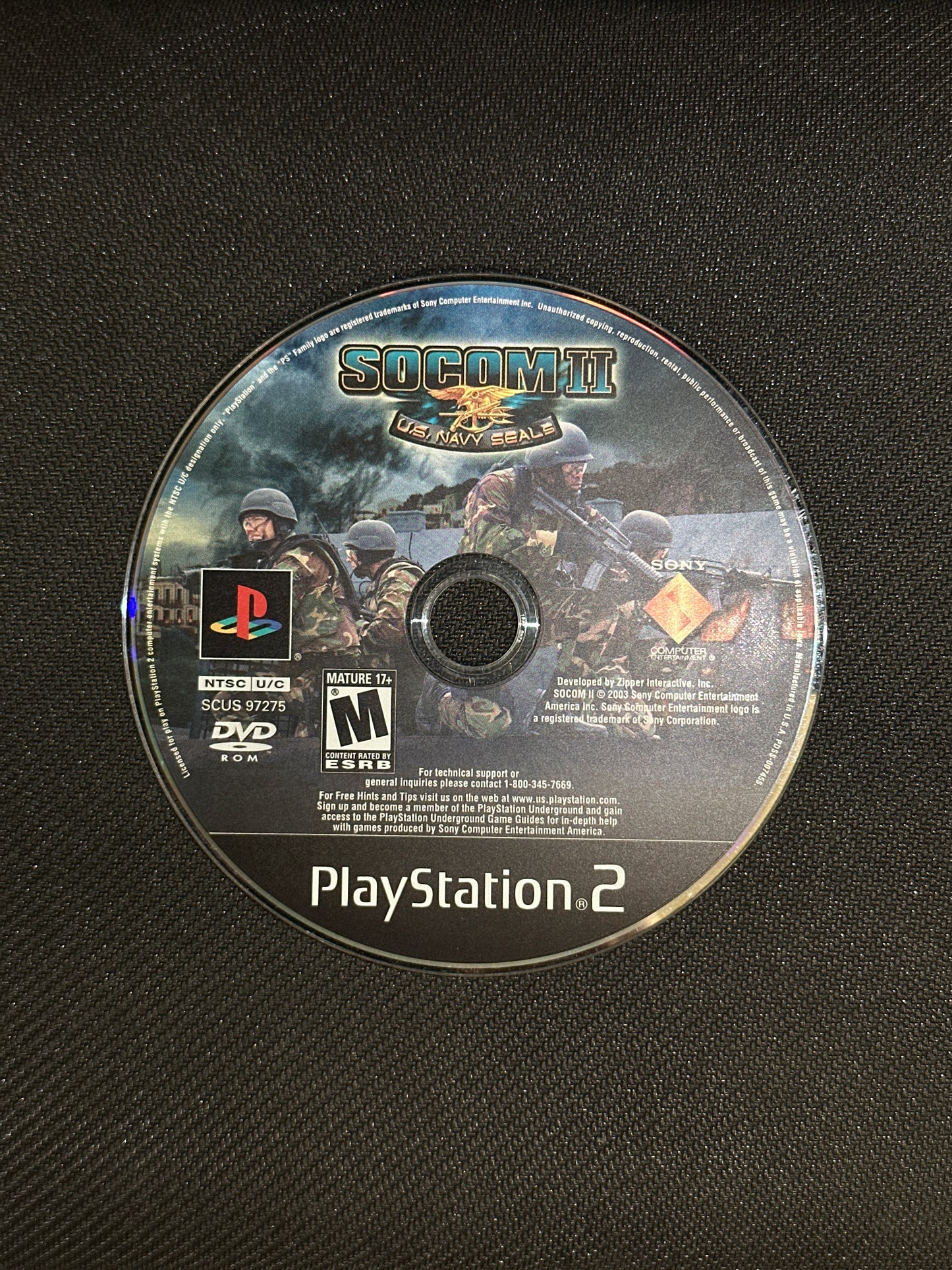 SOCOM II U.S. Navy Seals for PlayStation 2 (Loose Disc)