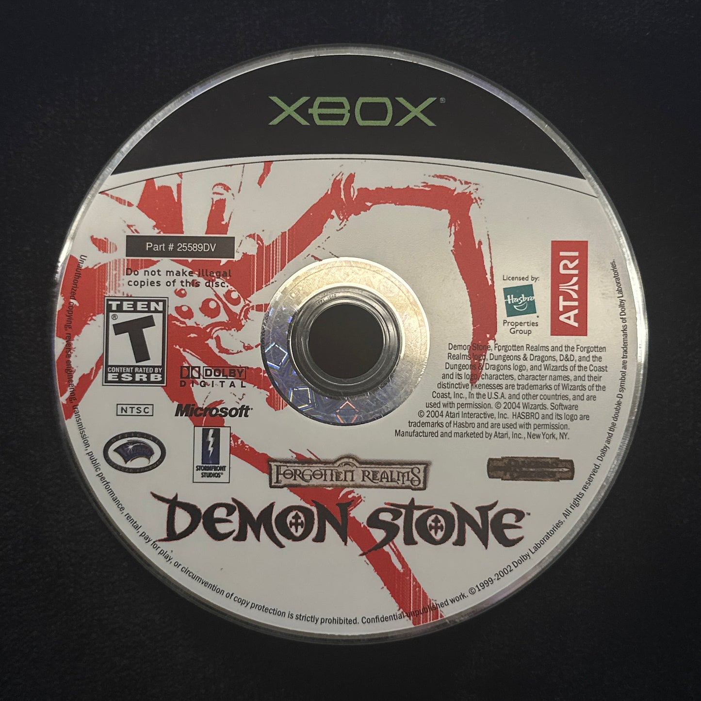 Forgotten Realms Demon Stone for Xbox (Loose Disc)