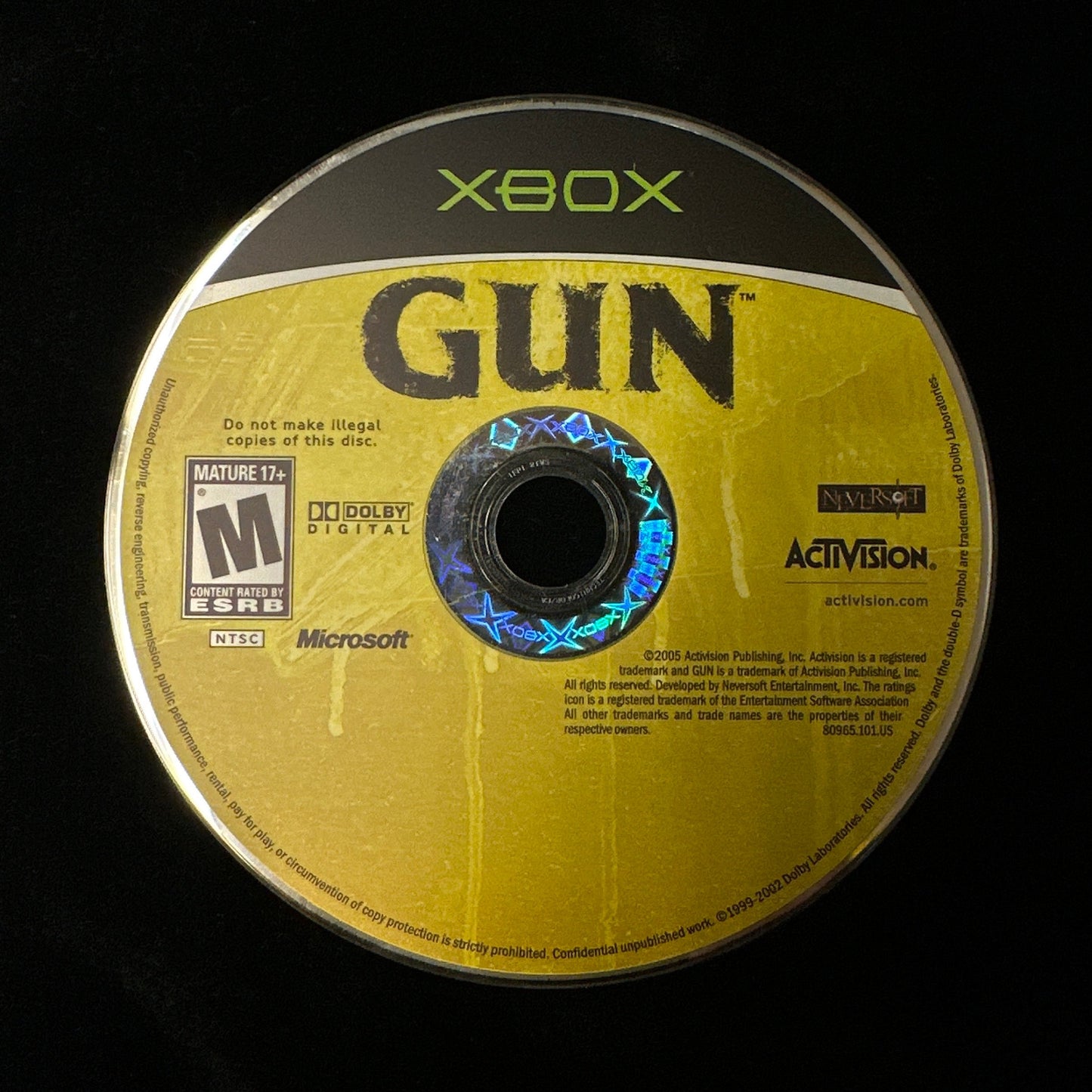 GUN for Xbox (loose disc)