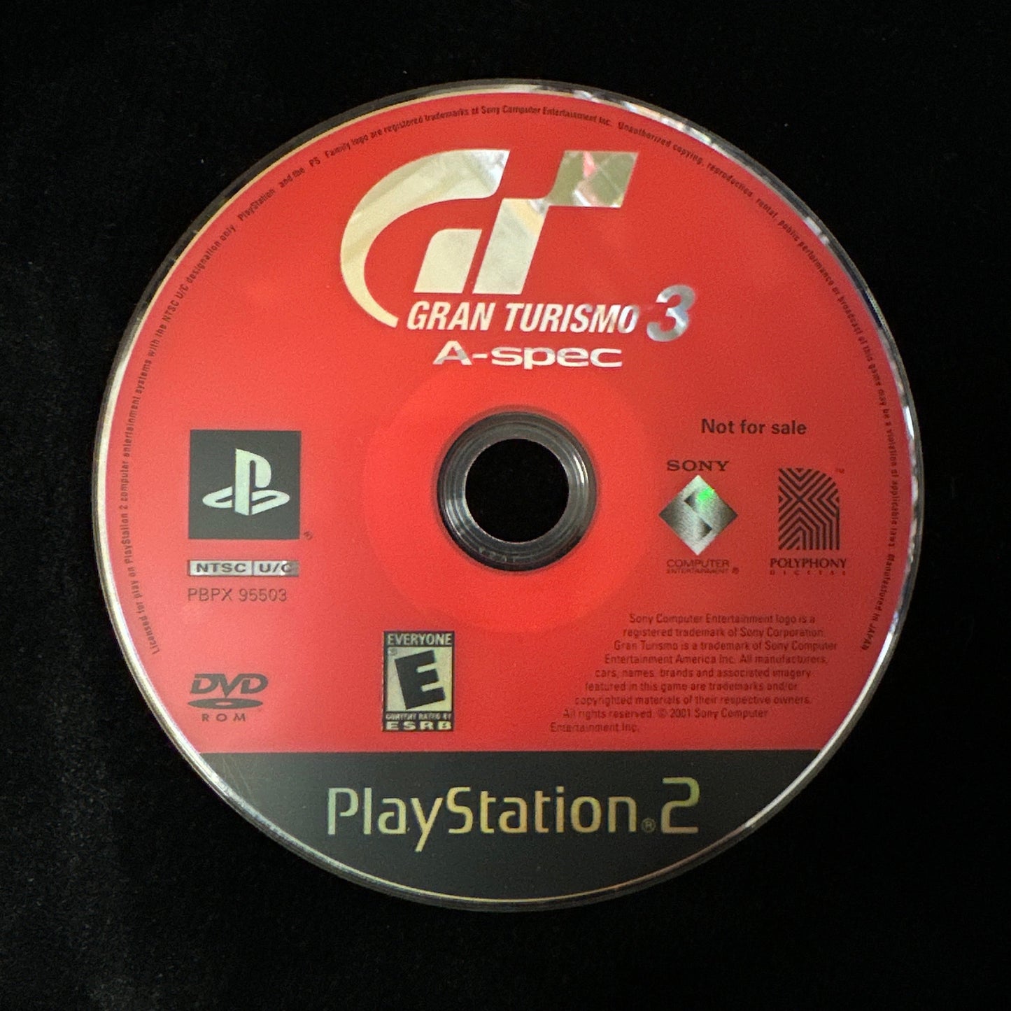 Gran Turismo 3 A-Spec for PlayStation 2 (loose disc)