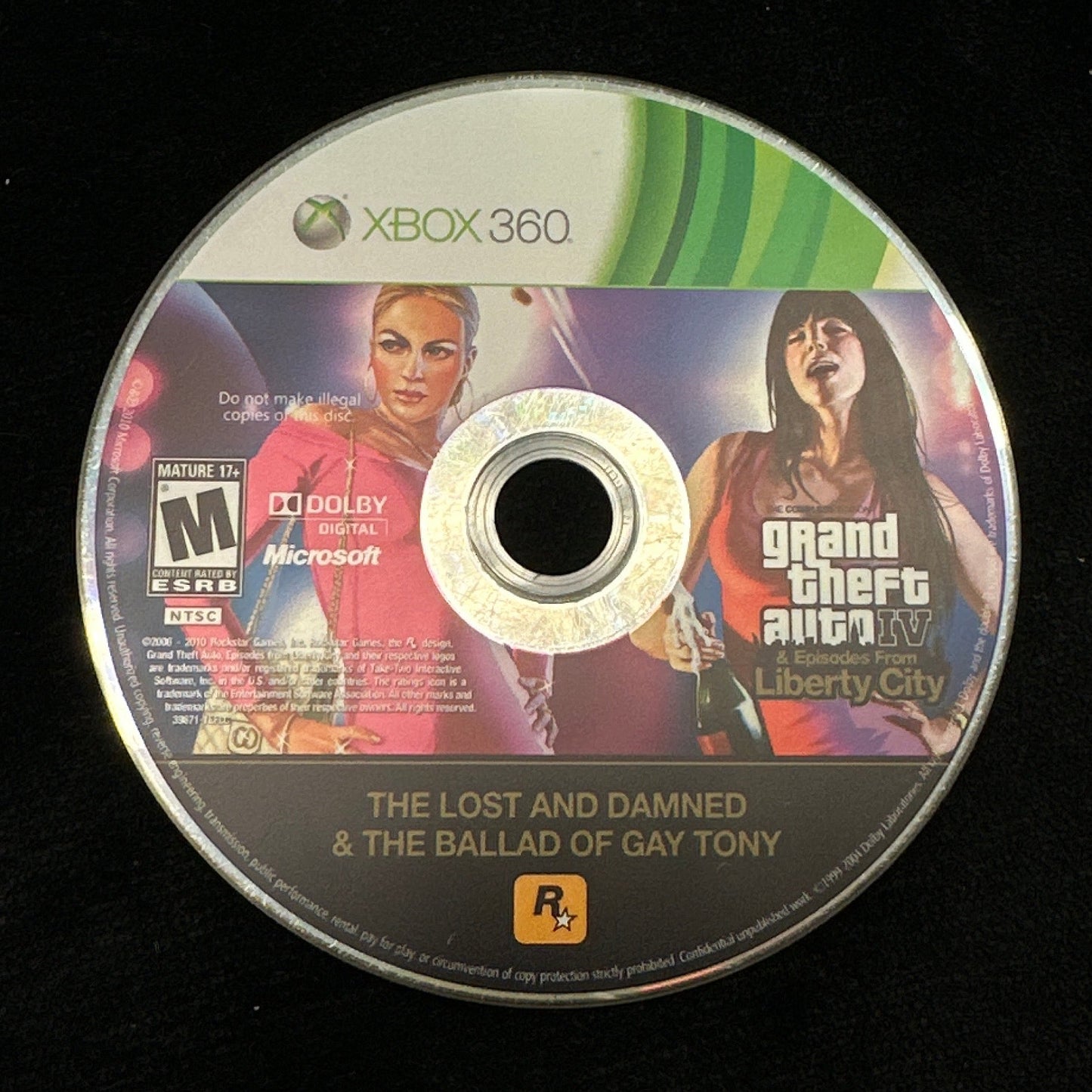 Grand Theft Auto (GTA) IV & Episodes from Liberty City for Xbox 360 (Loose Disc)
