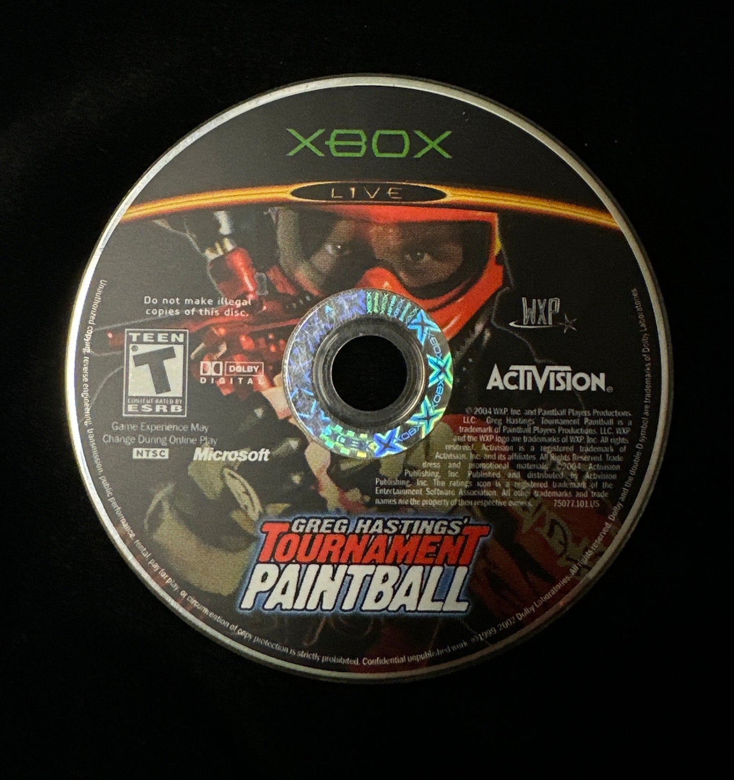 Greg Hastings’ Tournament Paintball for Xbox (loose disc)