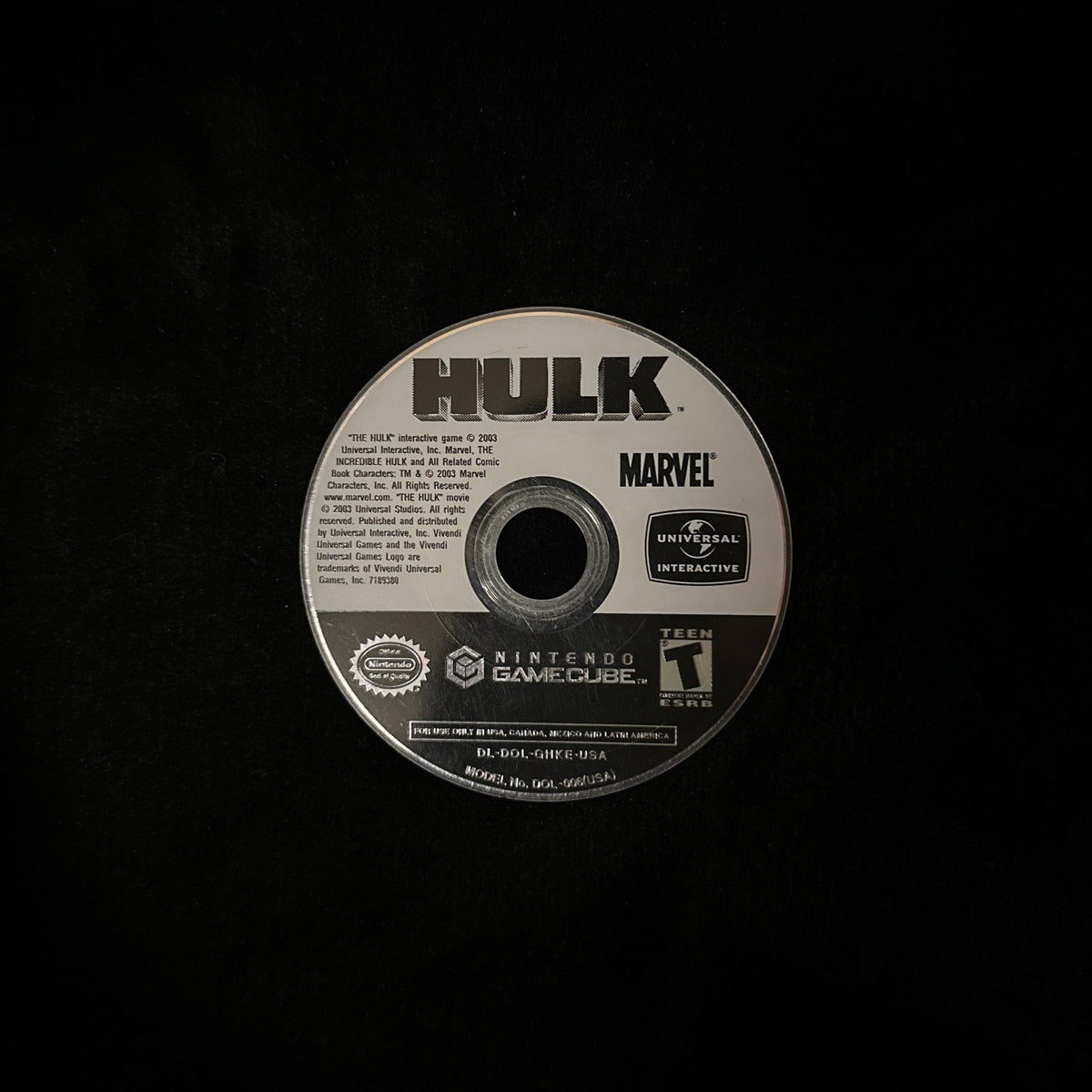 Hulk for Nintendo GameCube (loose disc)