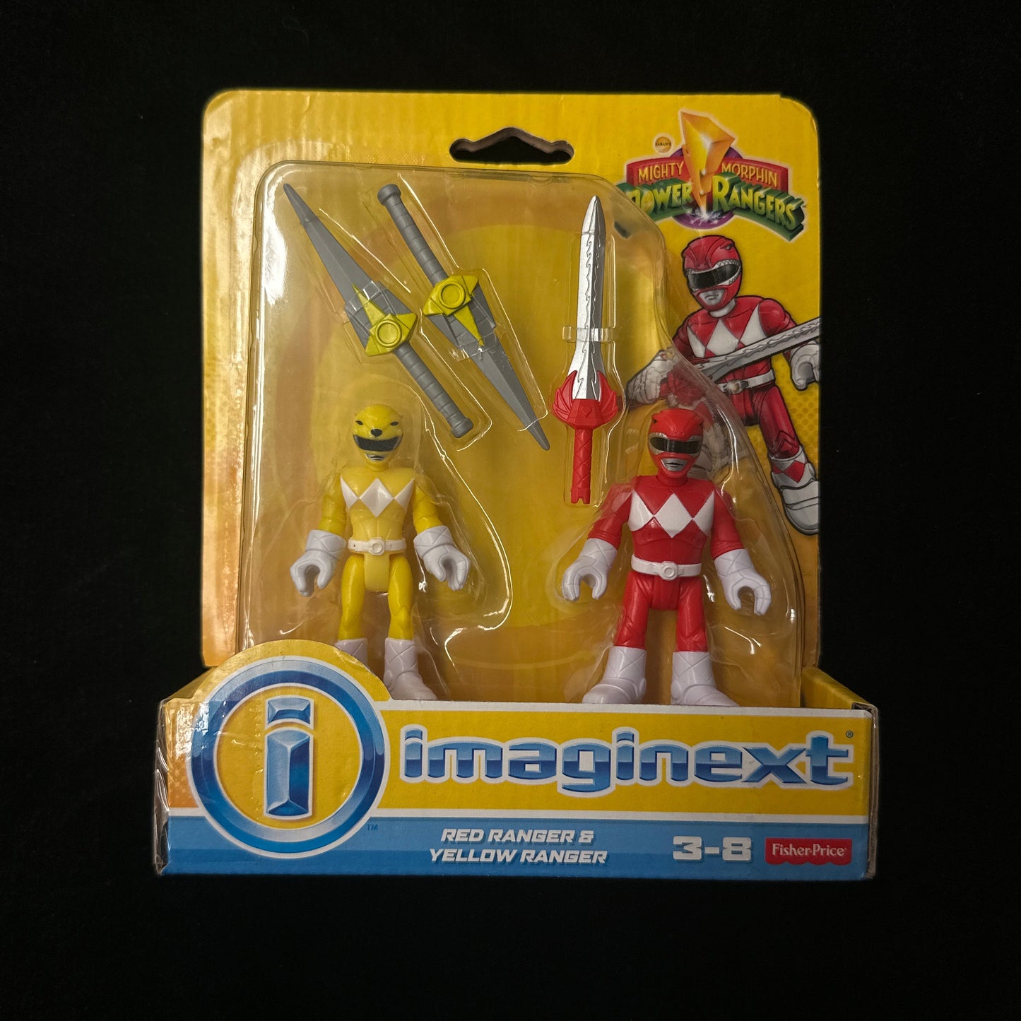 Imaginext Mighty Morphin Power Rangers Red Ranger & Yellow Ranger Action Figures