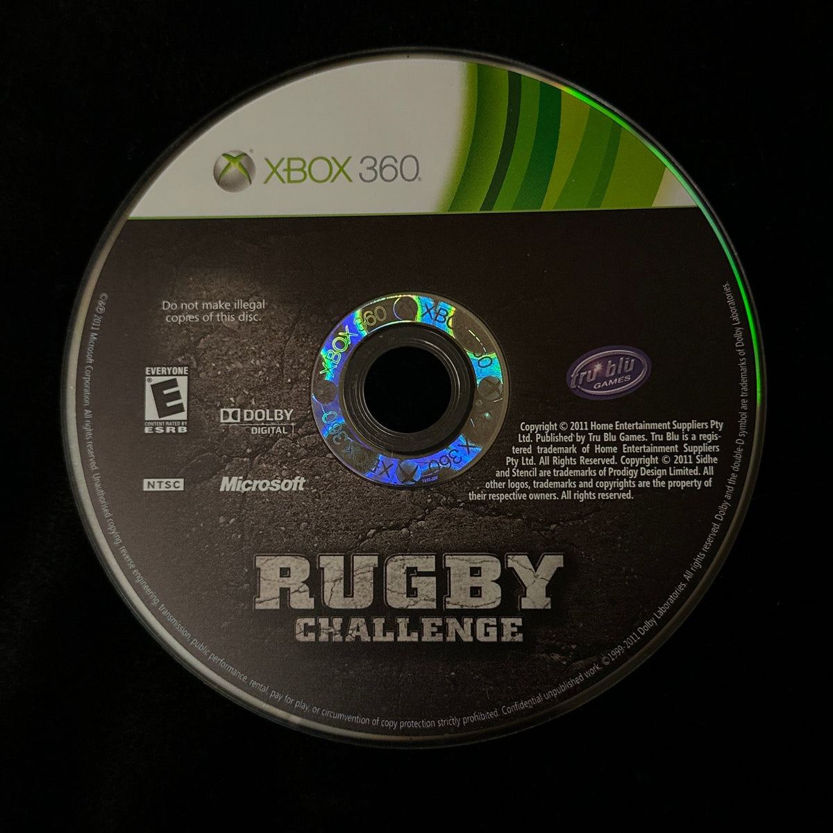 Jonah Lomu Rugby Challenge for Xbox 360 (loose disc)