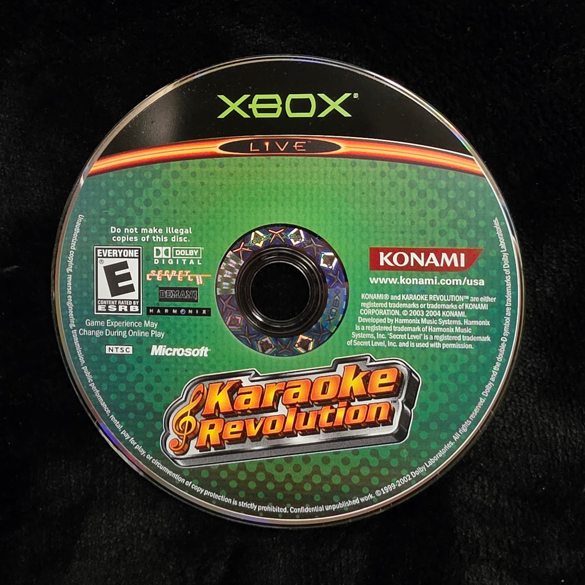 Karaoke Revolution for Xbox (loose disc)