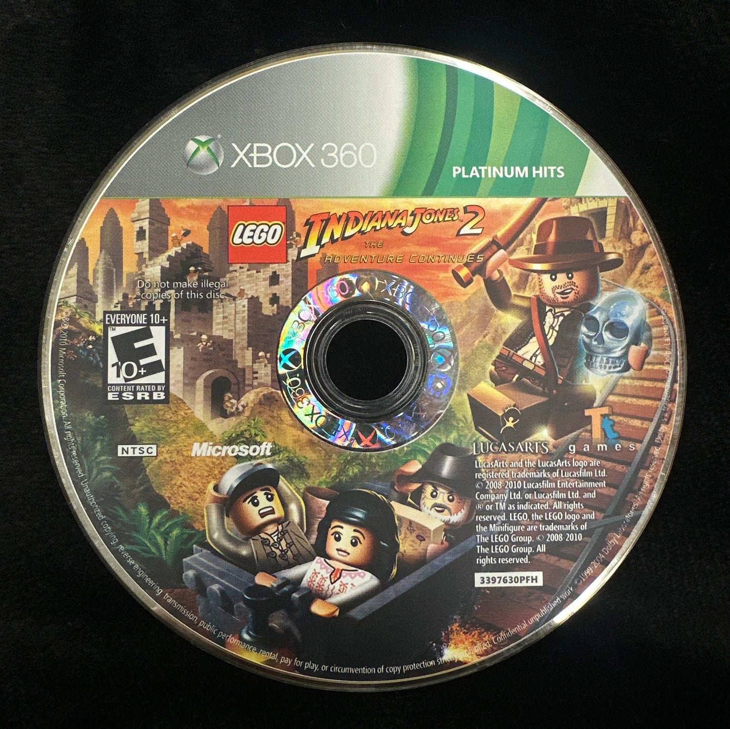 Lego Indiana Jones 2 Platinum Hits for Xbox 360 (loose disc)