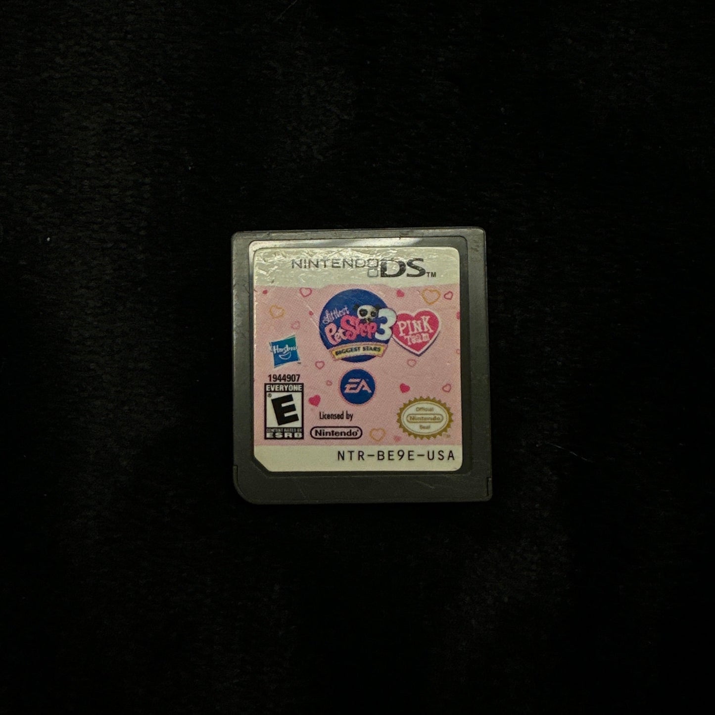 Game cartridge on a dark background