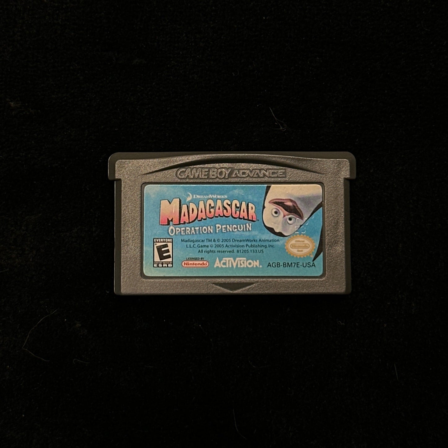 game cartridge on a black background