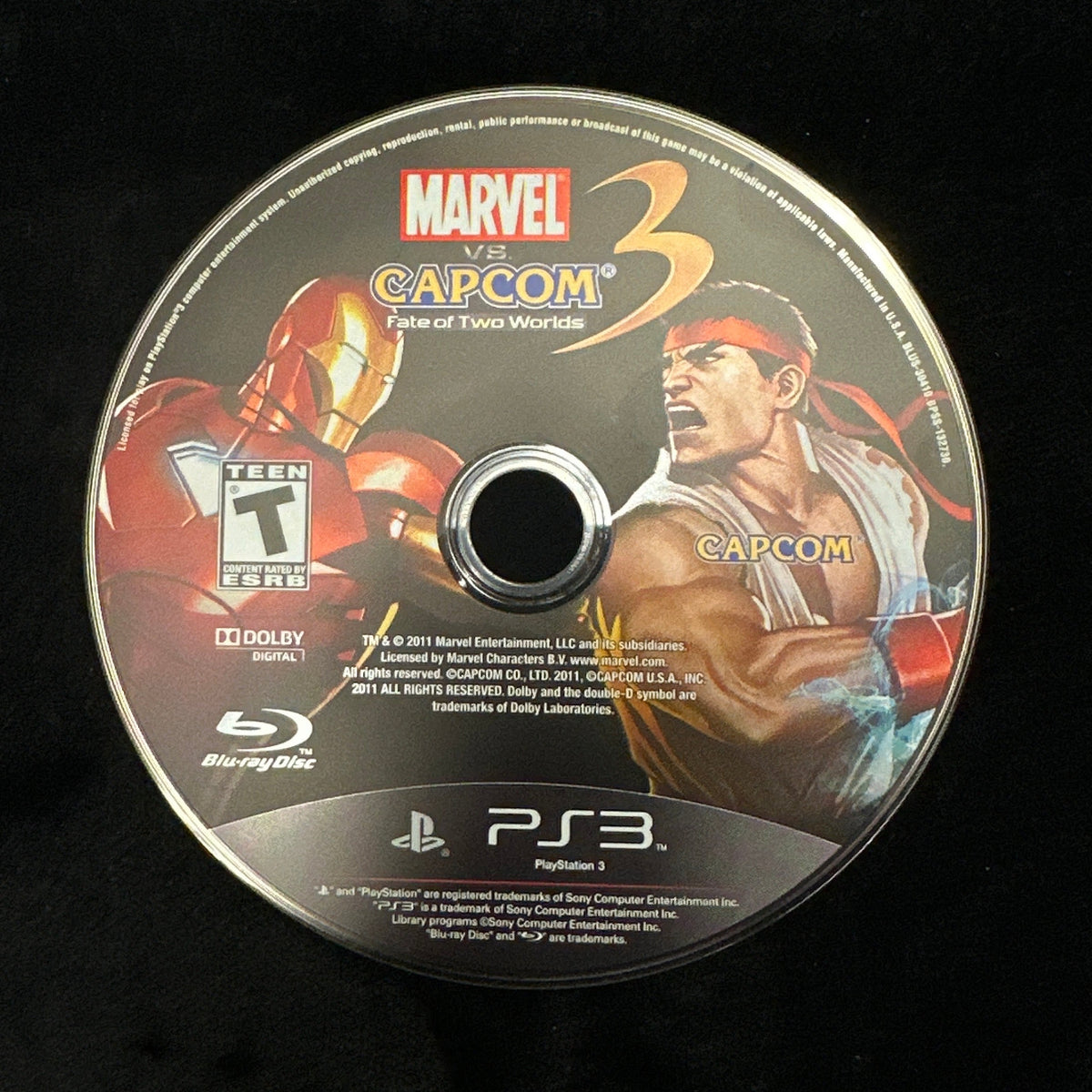 Marvel vs Capcom 3 for PS3 (loose disc)