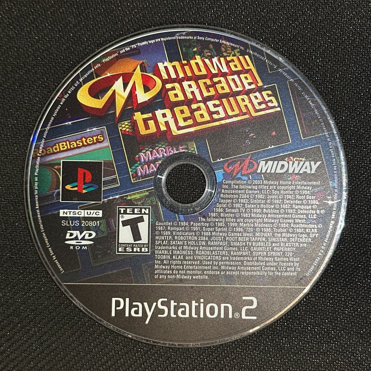 Midway Arcade Treasures for PlayStation 2 (Loose Disc)