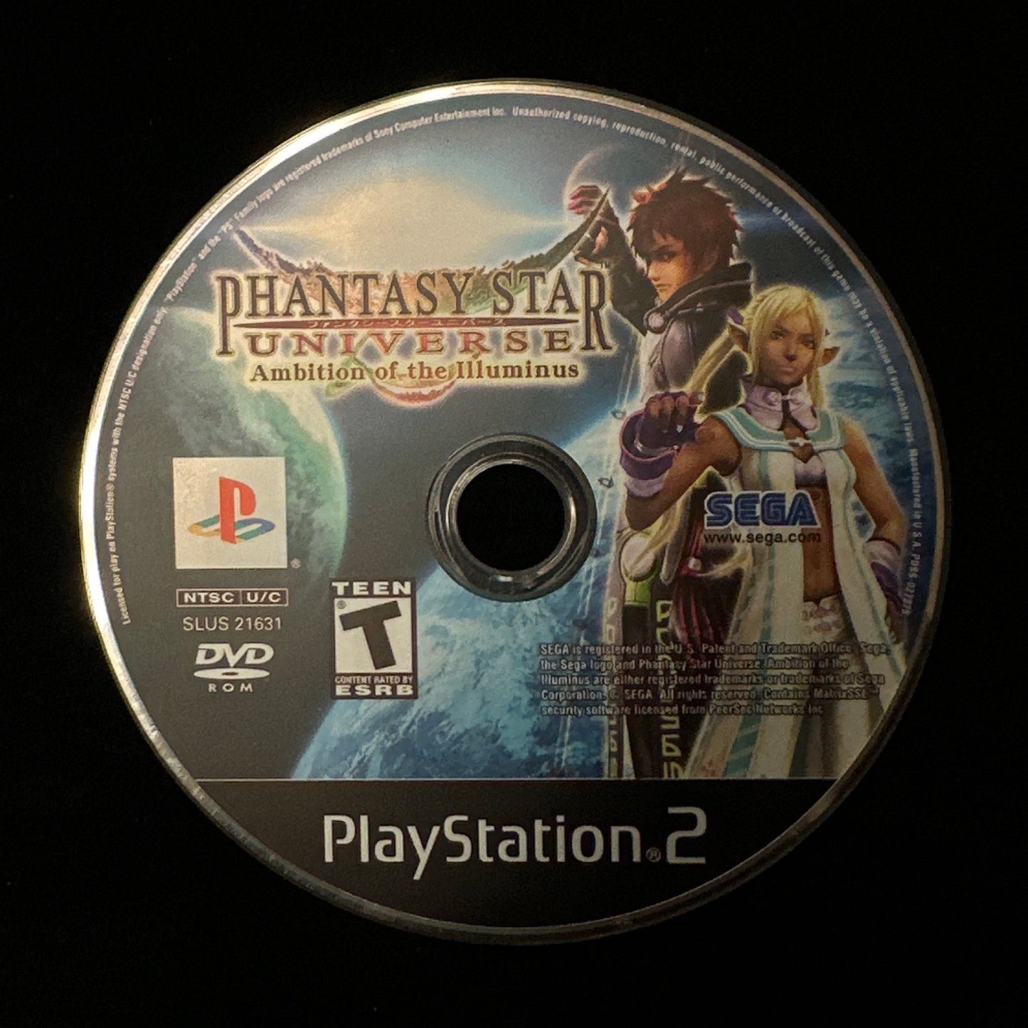 Phantasy Star Universe Ambition of the Illuminus for PS2 (loose disc)
