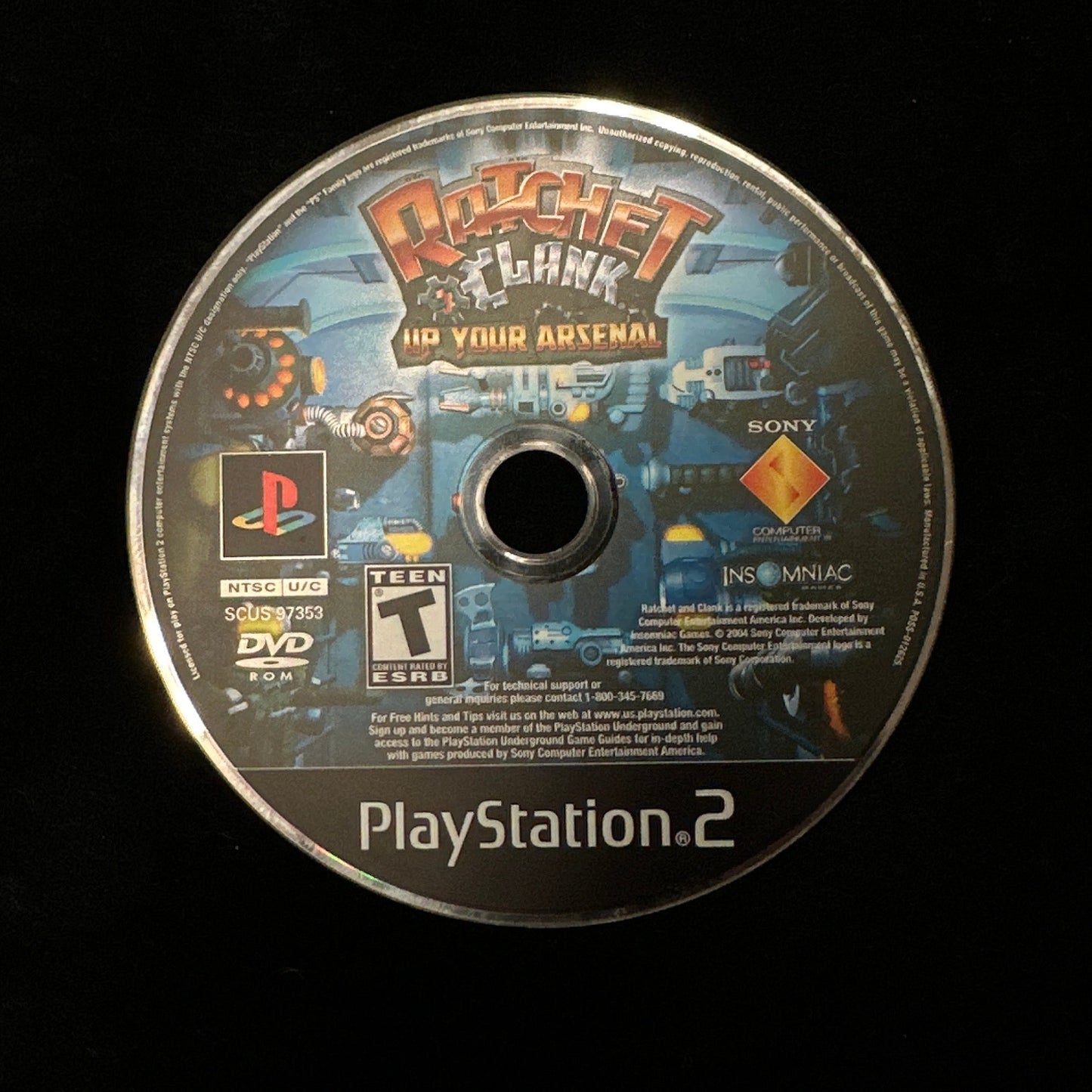 Ratchet & Clank Up Your Arsenal for PS2 (loose disc)