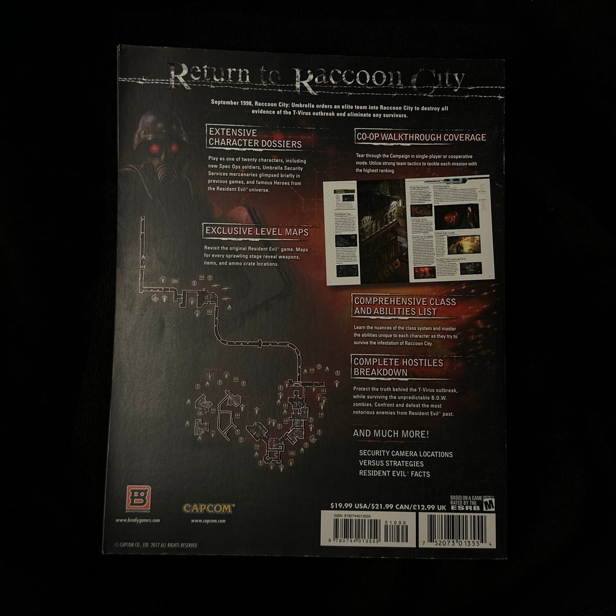 Resident Evil Operation Raccoon City Brady Games Signature Series Guide Back