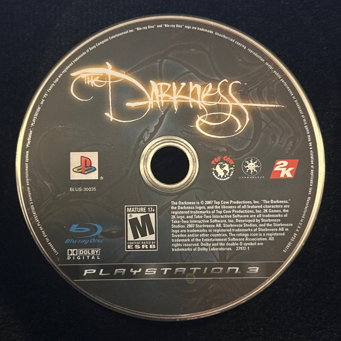 The Darkness for PlayStation 3 (Loose Disc)