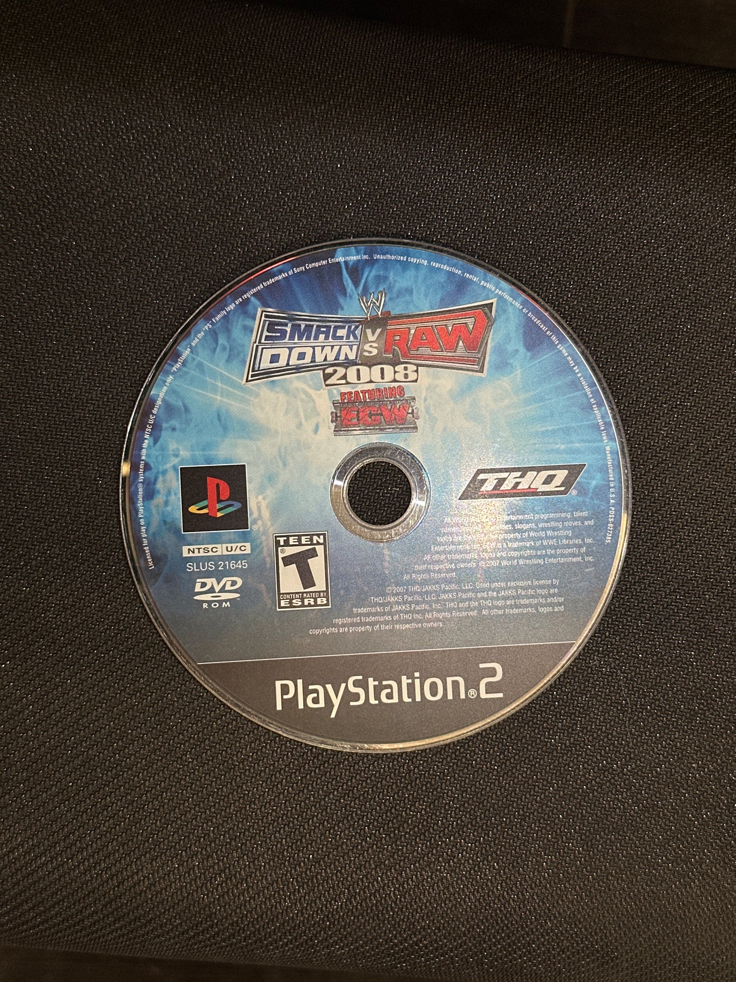WWE Smackdown vs RAW 2008 for PlayStation 2 (Loose Disc)