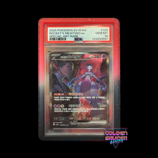 2025 POKEMON SV10 KO ROCKET'S MEWTWO ex SAR PSA #125 GEM MT 10