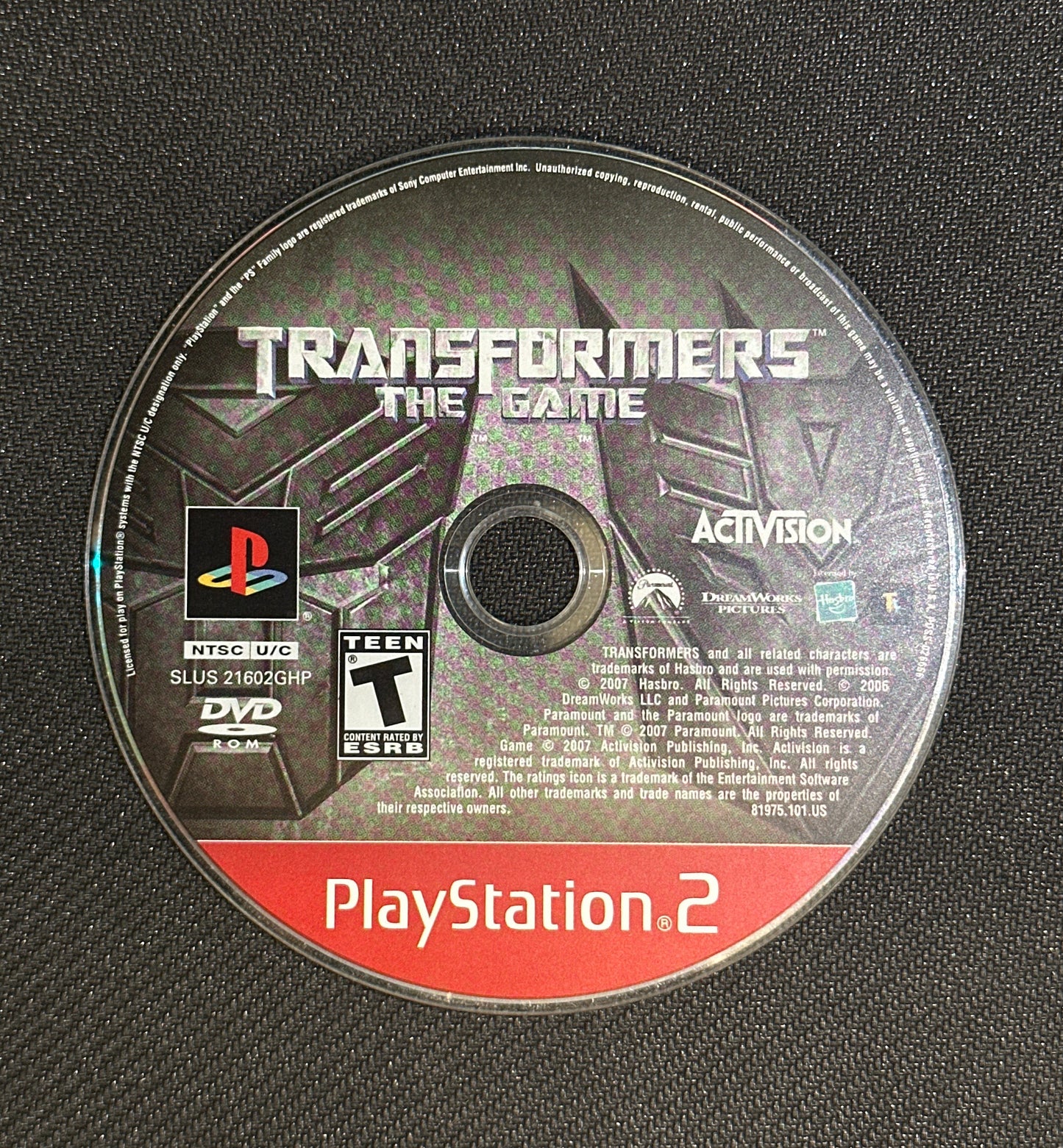 Transformers: The Game (Greatest Hits) for PlayStation 2 (Loose Disc)