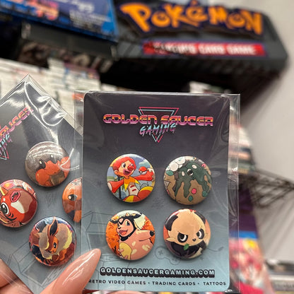 4-Pack of Character Button Pins