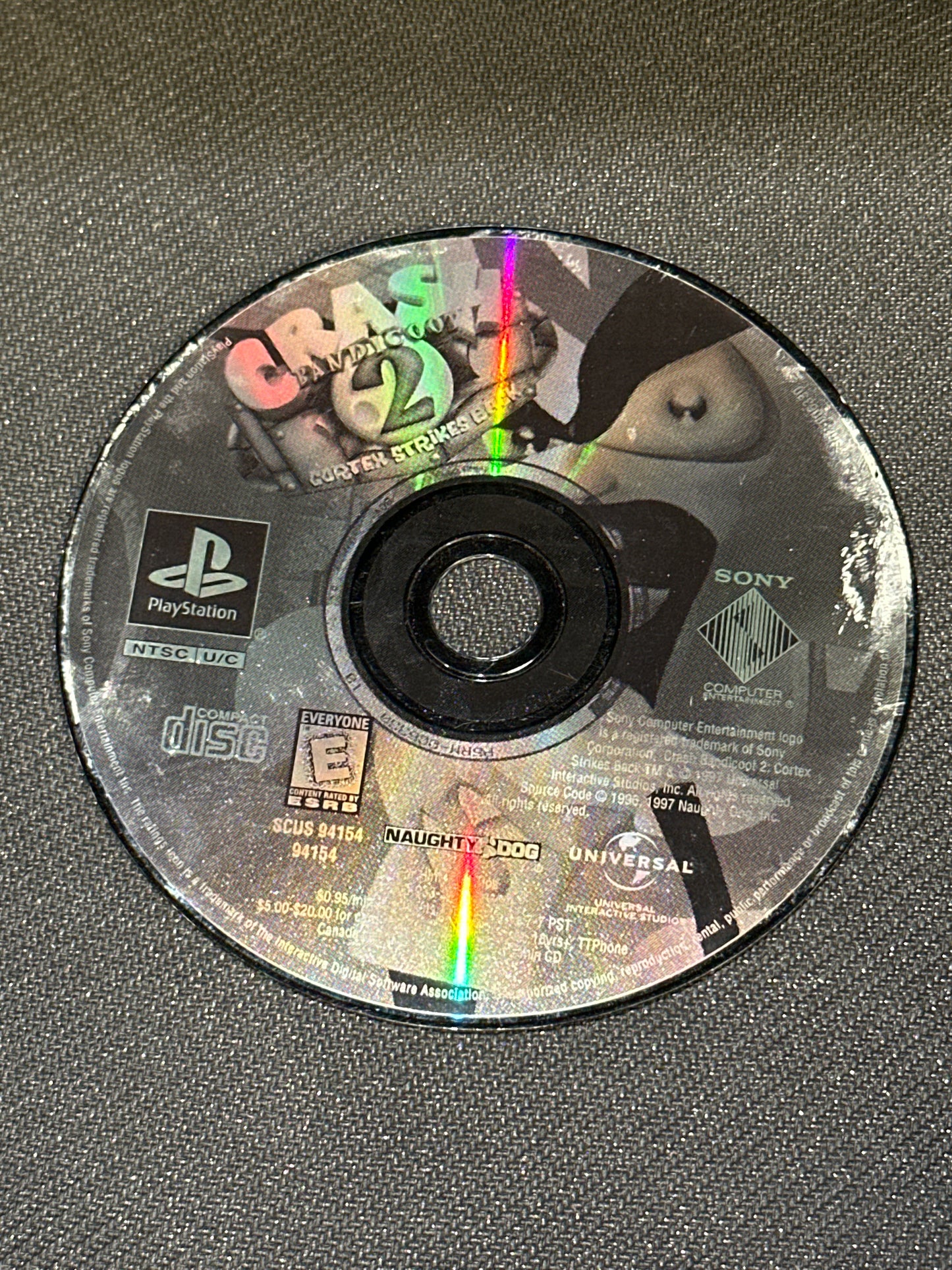 Crash Bandicoot 2: Cortex Strikes Back for PlayStation (Loose Disc)