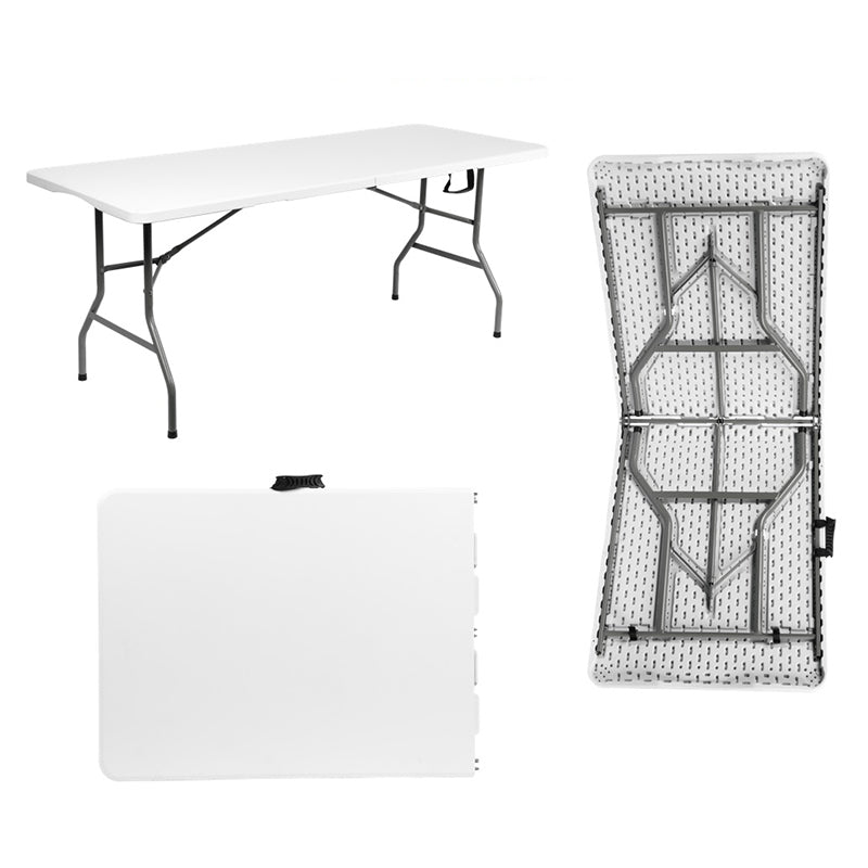6ft white folding table