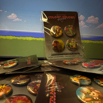 4-Pack of Character Button Pins