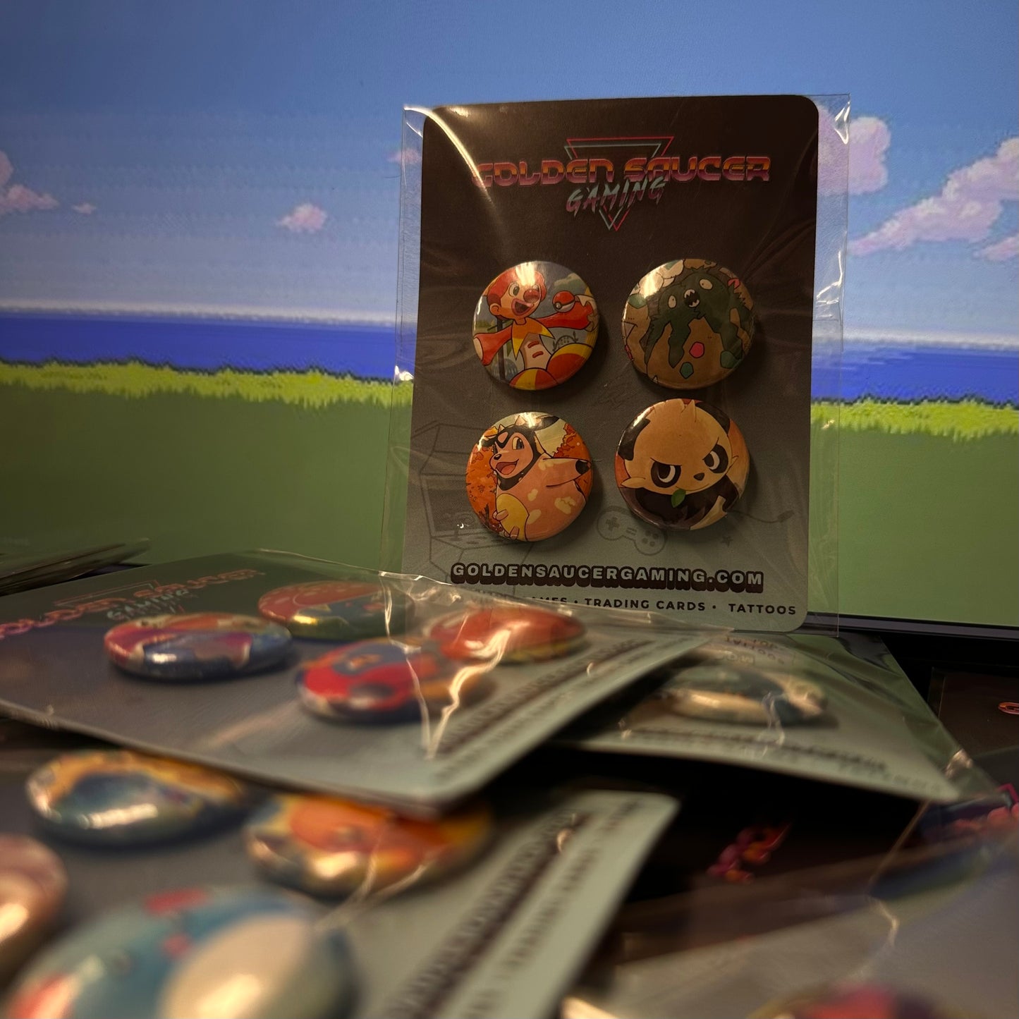 4-Pack of Character Button Pins