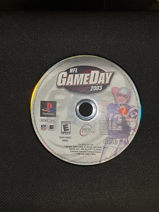 NFL Game Day 2003 for the PlayStation (Loose Disc)