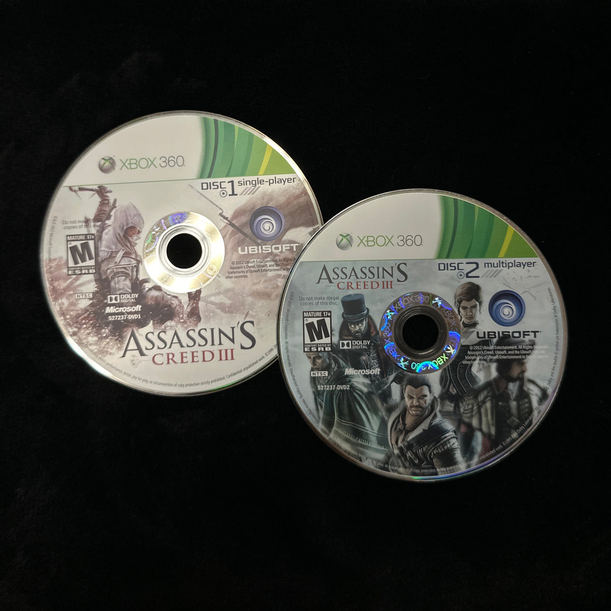 Assassin’s Creed III for Xbox 360 (loose discs)