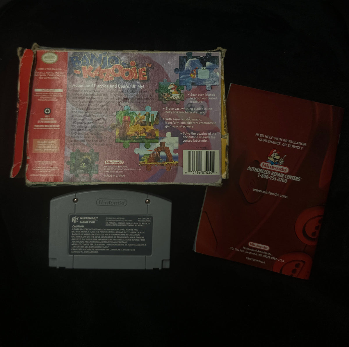 Banjo Kazooie for Nintendo 64 (CIB) Backside