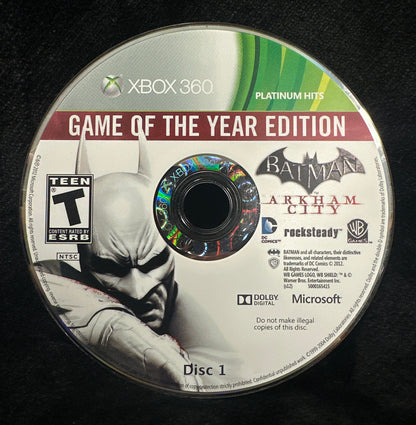 Batman Arkham City [Game of the Year Edition] [Platinum Hits] for Xbox 360 (Loose Disc)