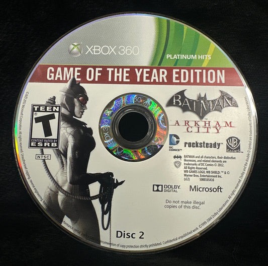 Batman Arkham City [Game of the Year Edition] [Platinum Hits] for Xbox 360 (Loose Disc)