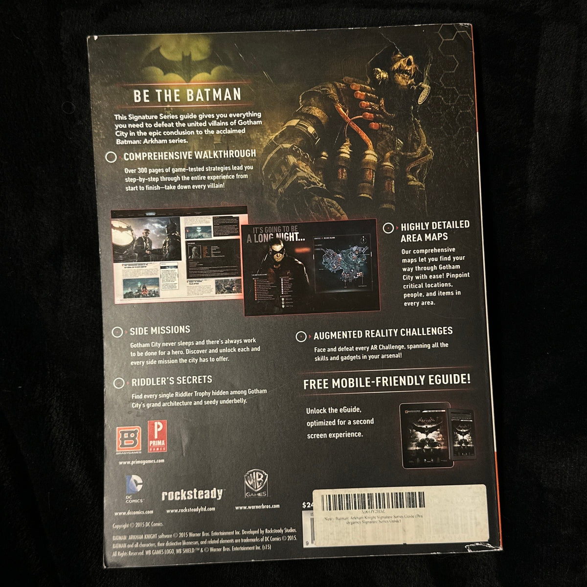 Batman Arkham Knight Brady Games Signature Series Guide Back