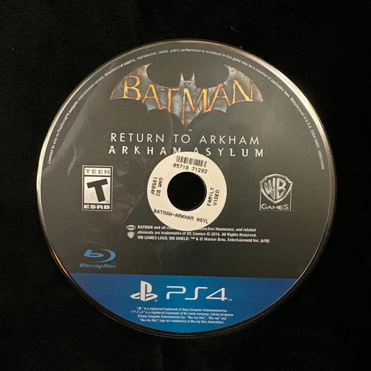 Batman Return to Arkham Arkham Asylum for PS4 (Loose Disc)