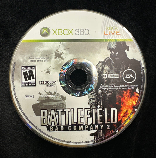 Battlefield Bad Company 2 for Xbox 360 (Loose Disc)